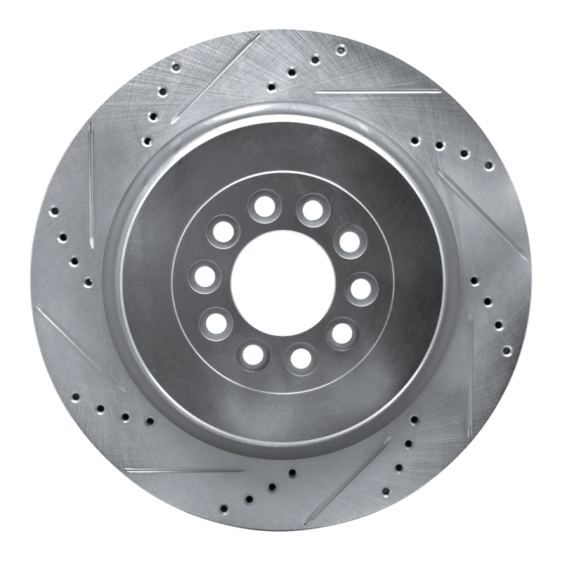 DFC 03-05 Jaguar Super V8 Front Left Drilled & Slotted Silver Brake Rotor