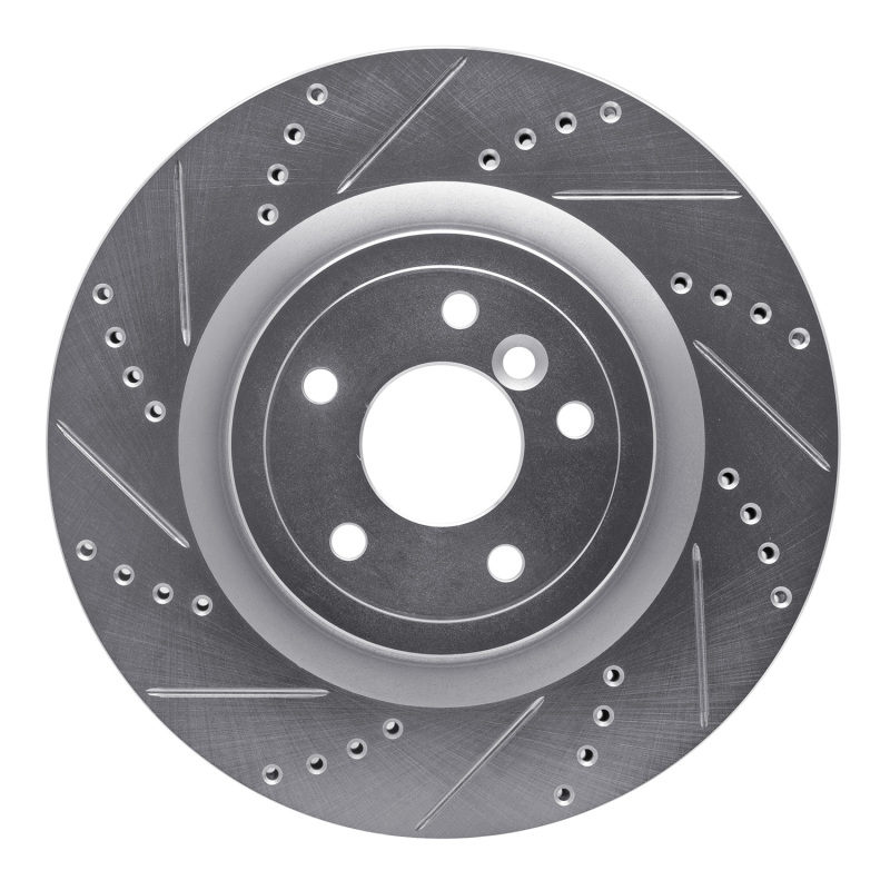 DFC 16-24 Jaguar XF Rear Left Drilled & Slotted Silver Brake Rotor