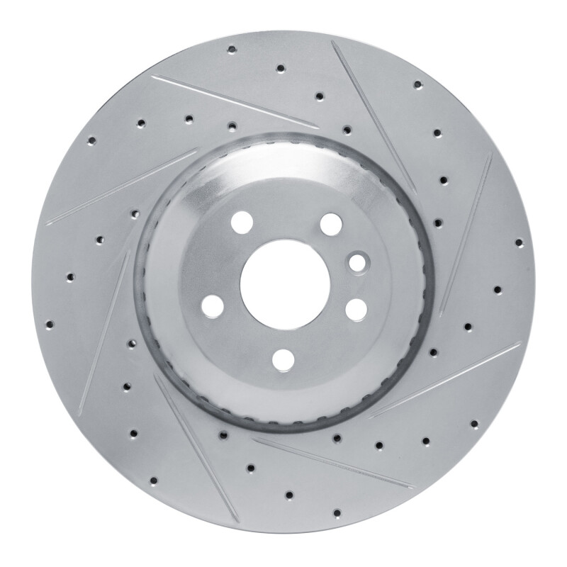 DFC 21-25 Jaguar F-Pace Front Right Drilled & Slotted Silver Brake Rotor