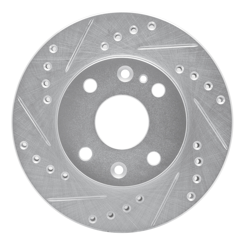 DFC 94-02 Ford Aspire Front Left Drilled & Slotted Silver Brake Rotor