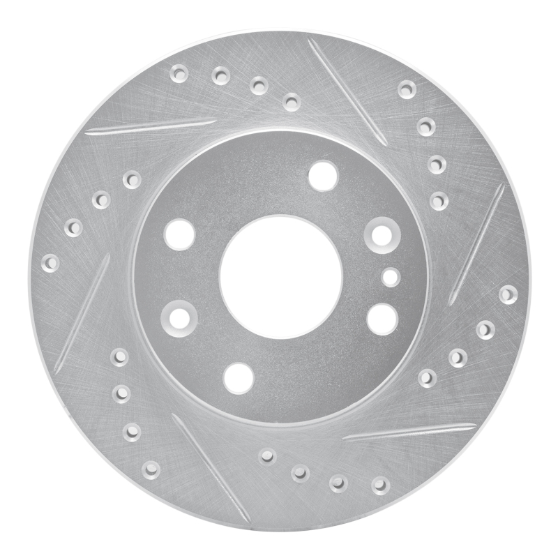DFC 94-02 Ford Aspire Front Right Drilled & Slotted Silver Brake Rotor