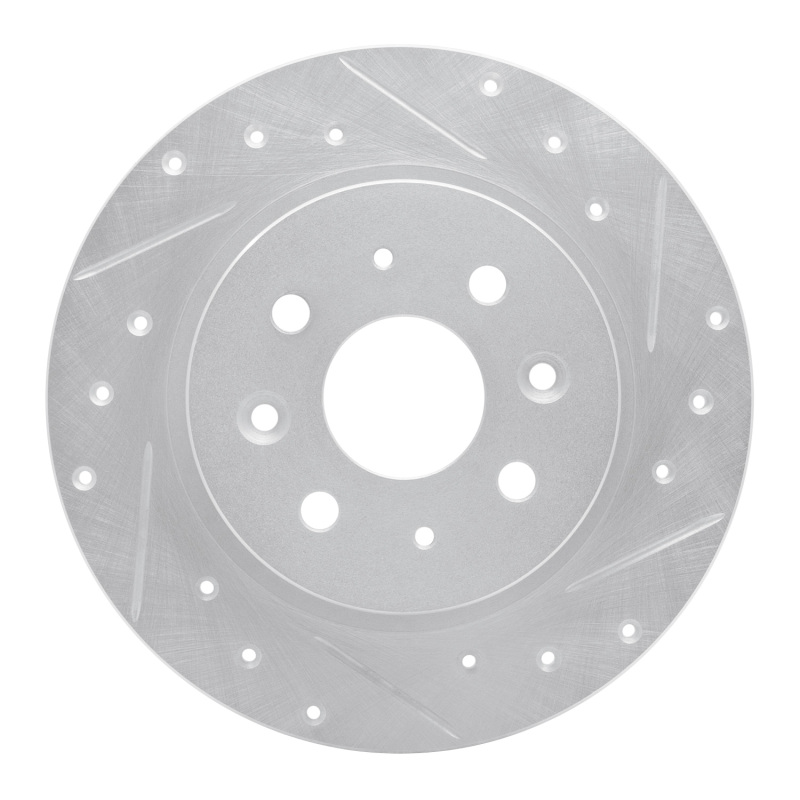 DFC 98-03 Kia Spectra Rear Right Drilled & Slotted Silver Brake Rotor