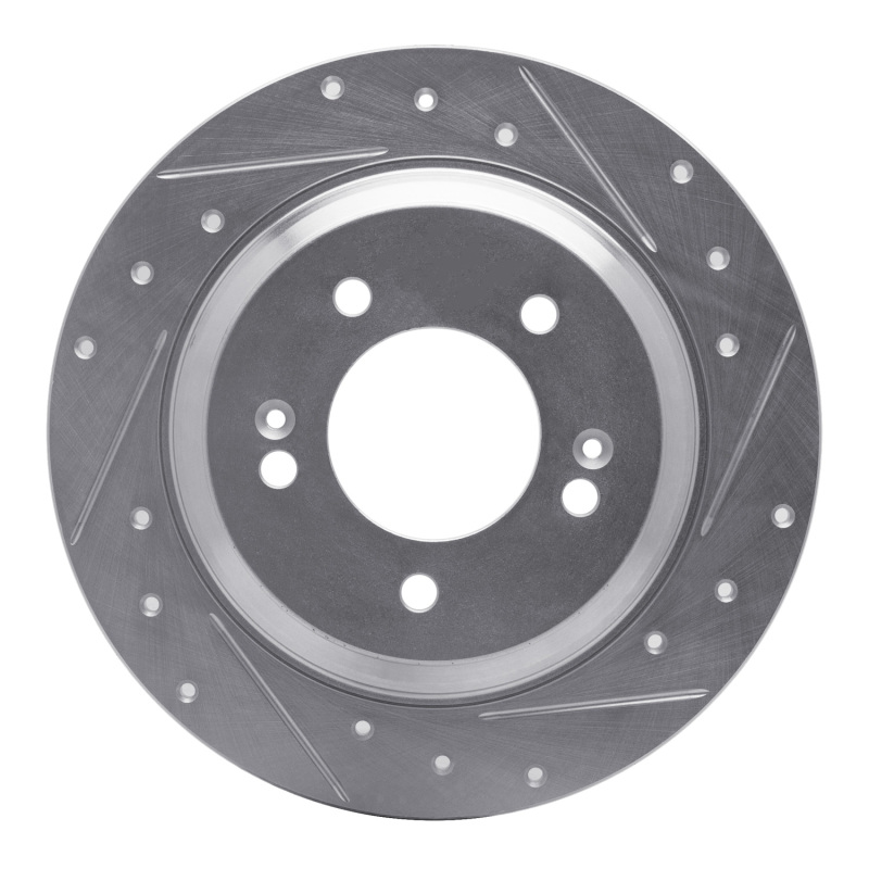 DFC 13-25 Hyundai Azera Rear Right Drilled & Slotted Silver Brake Rotor