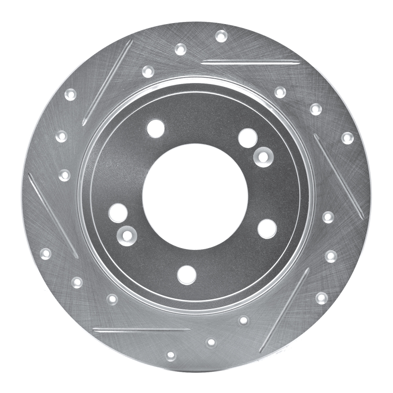 DFC 17-25 Hyundai Elantra Rear Left Drilled & Slotted Silver Brake Rotor