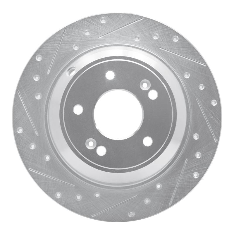 DFC 18-23 Genesis G70 Rear Left Drilled & Slotted Silver Brake Rotor