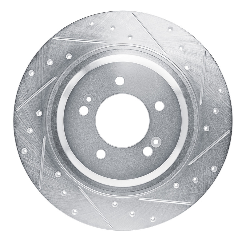 DFC 21-25 Hyundai Sonata Rear Right Drilled & Slotted Silver Brake Rotor