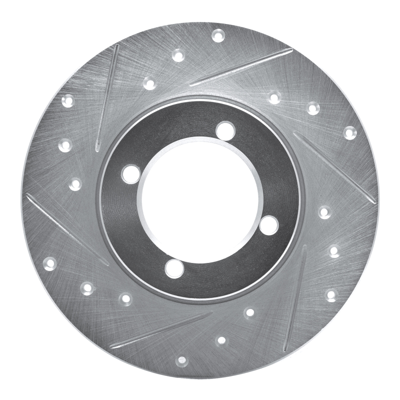 DFC 67-74 Opel 1900 Front Left Drilled & Slotted Silver Brake Rotor