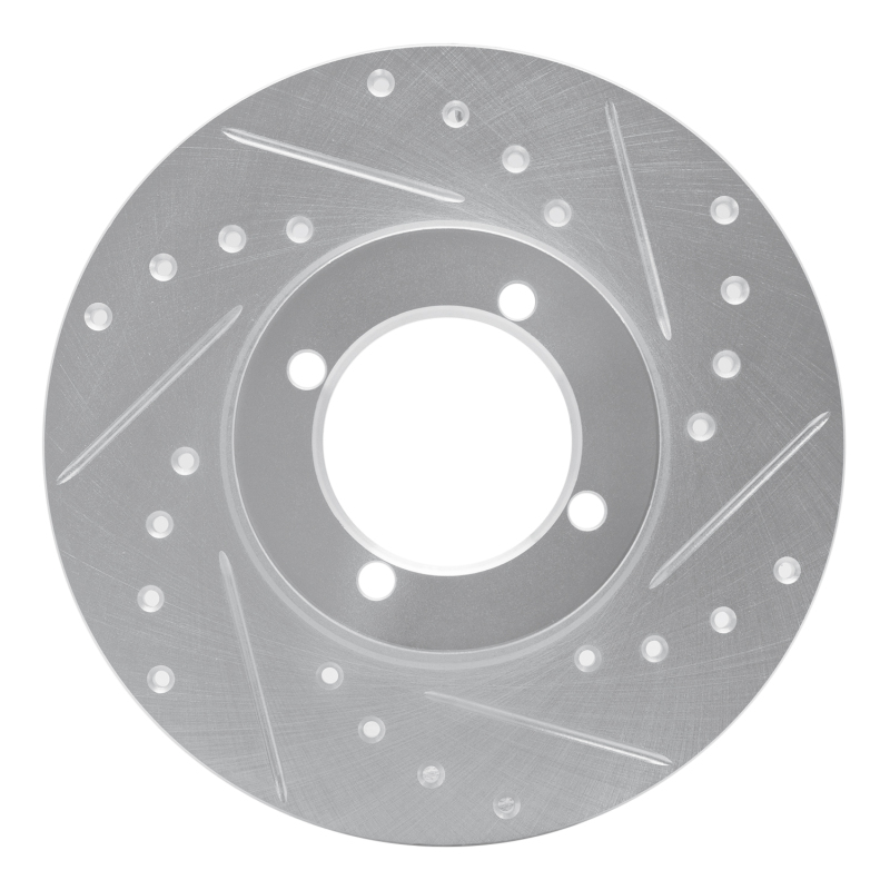 DFC 74-79 Lotus Esprit Front Right Drilled & Slotted Silver Brake Rotor
