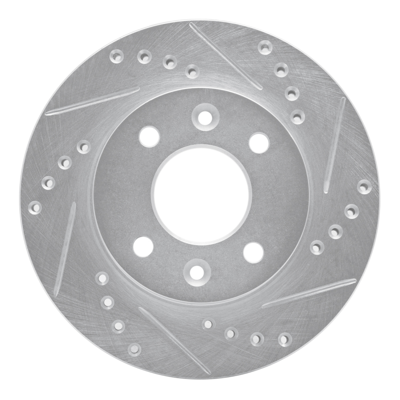 DFC 83-85 Renault R18I Front Right Drilled & Slotted Silver Brake Rotor