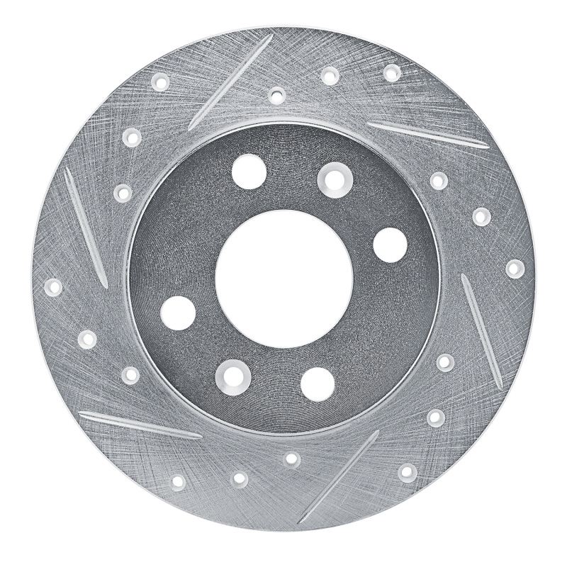 DFC 81-87 Renault Encore Front Left Drilled & Slotted Silver Brake Rotor