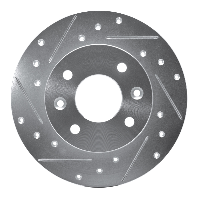 DFC 81-83 Renault Fuego Front Left Drilled & Slotted Silver Brake Rotor