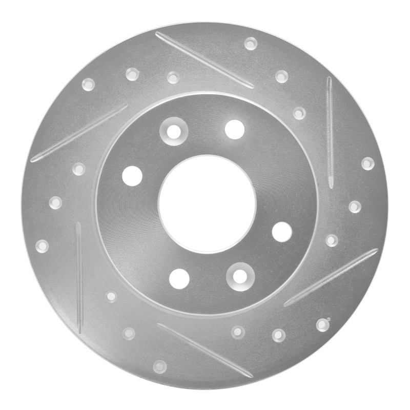 DFC 81-83 Renault Fuego Front Right Drilled & Slotted Silver Brake Rotor