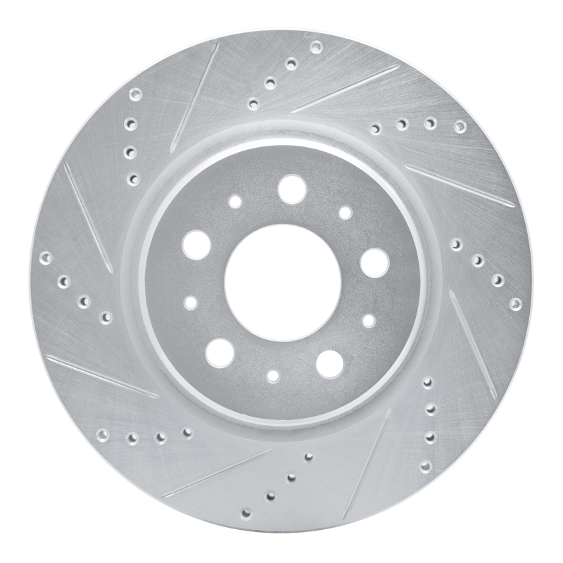 DFC 17-25 Tesla Model 3 Front Left Drilled & Slotted Silver Brake Rotor