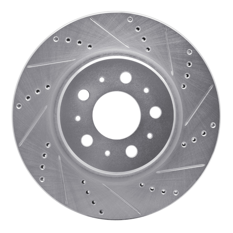 DFC 17-25 Tesla Model 3 Front Right Drilled & Slotted Silver Brake Rotor