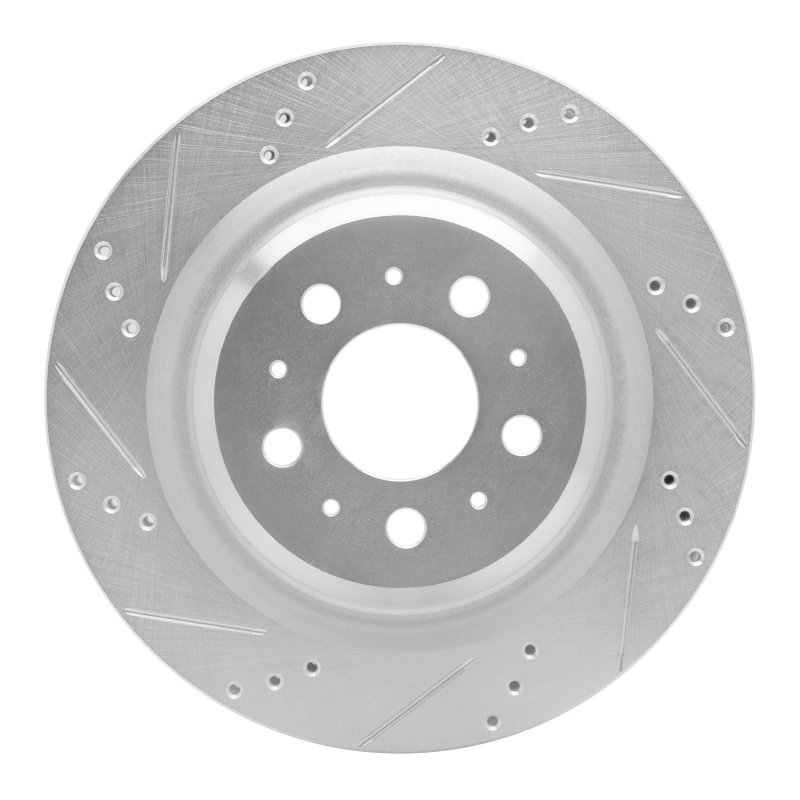 DFC 17-25 Tesla Model Y Rear Left Drilled & Slotted Silver Brake Rotor