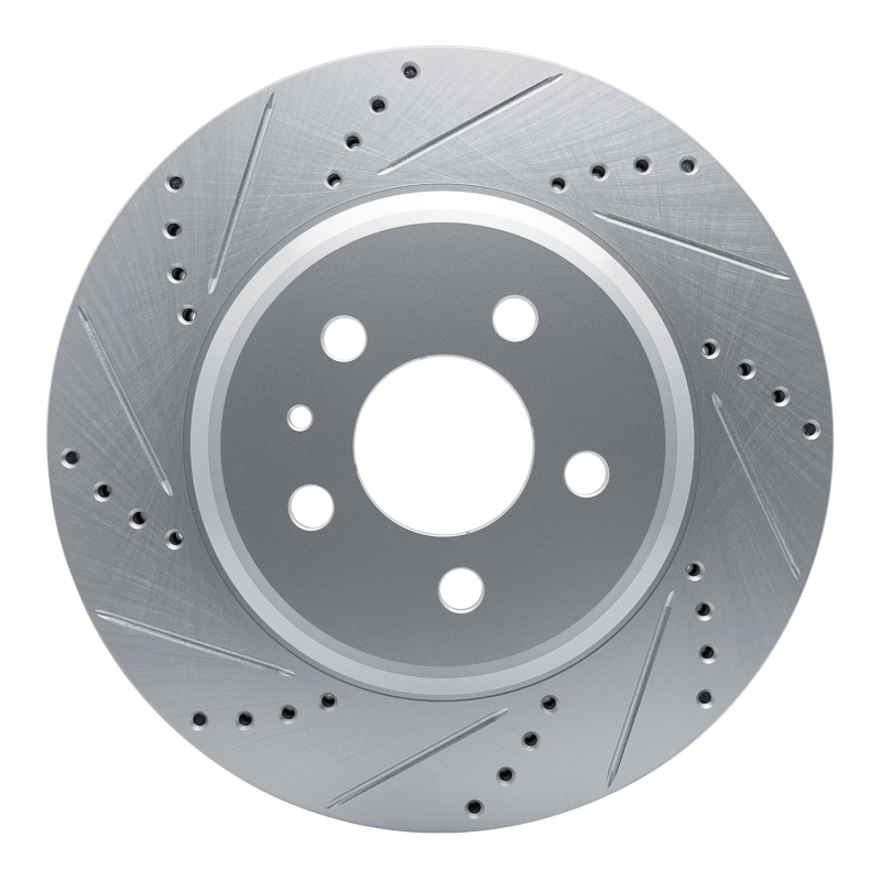 DFC 17-25 Tesla Model 3 Rear Left Drilled & Slotted Silver Brake Rotor