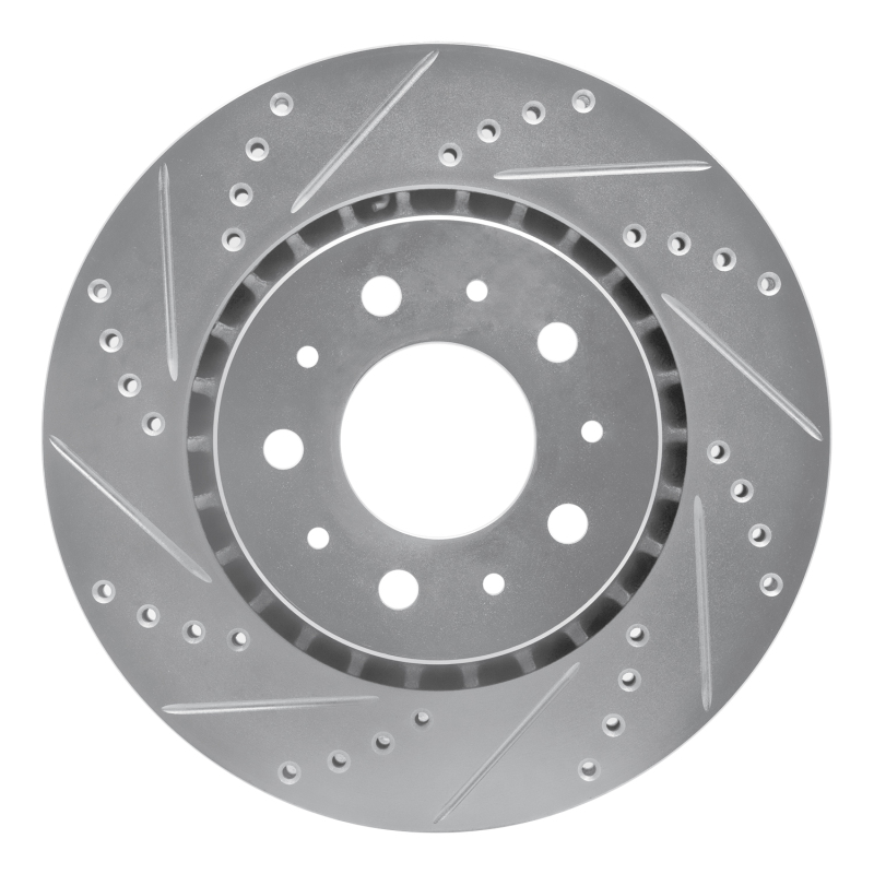DFC 82-92 Volvo 740/745/760 Series/780/940 Front Left Drilled & Slotted Silver Brake Rotor