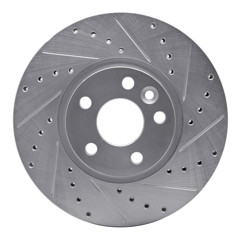 DFC 07-18 Land Rover Range Rover Evoque Front Left Drilled & Slotted Silver Brake Rotor