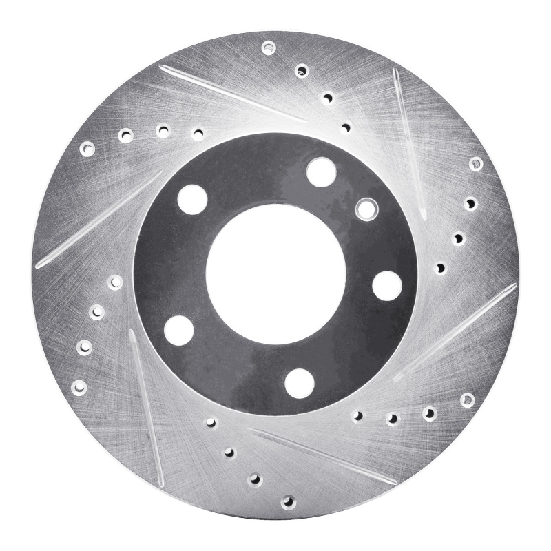 DFC 82-86 BMW 735i Front Right Drilled & Slotted Silver Brake Rotor