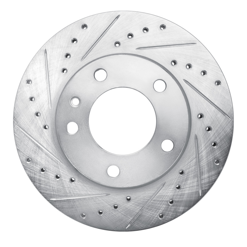 DFC 82-88 BMW 528E Front Left Drilled & Slotted Silver Brake Rotor