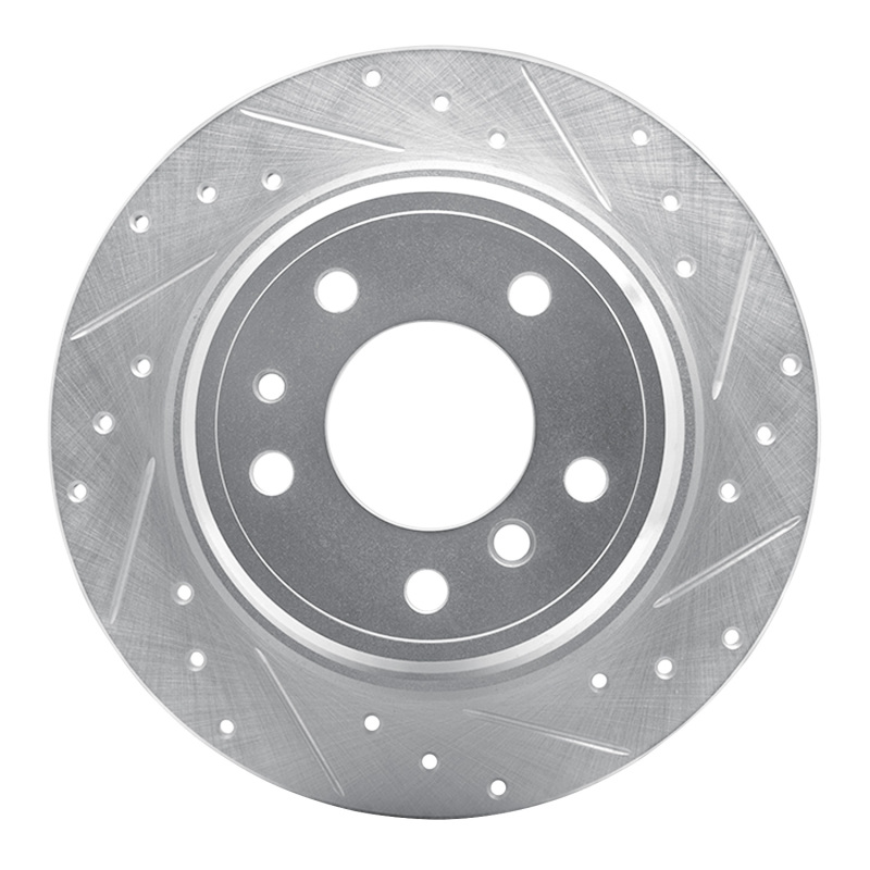 DFC 89-95 BMW 525I (USA/Canada) Rear Right Drilled & Slotted Silver Brake Rotor