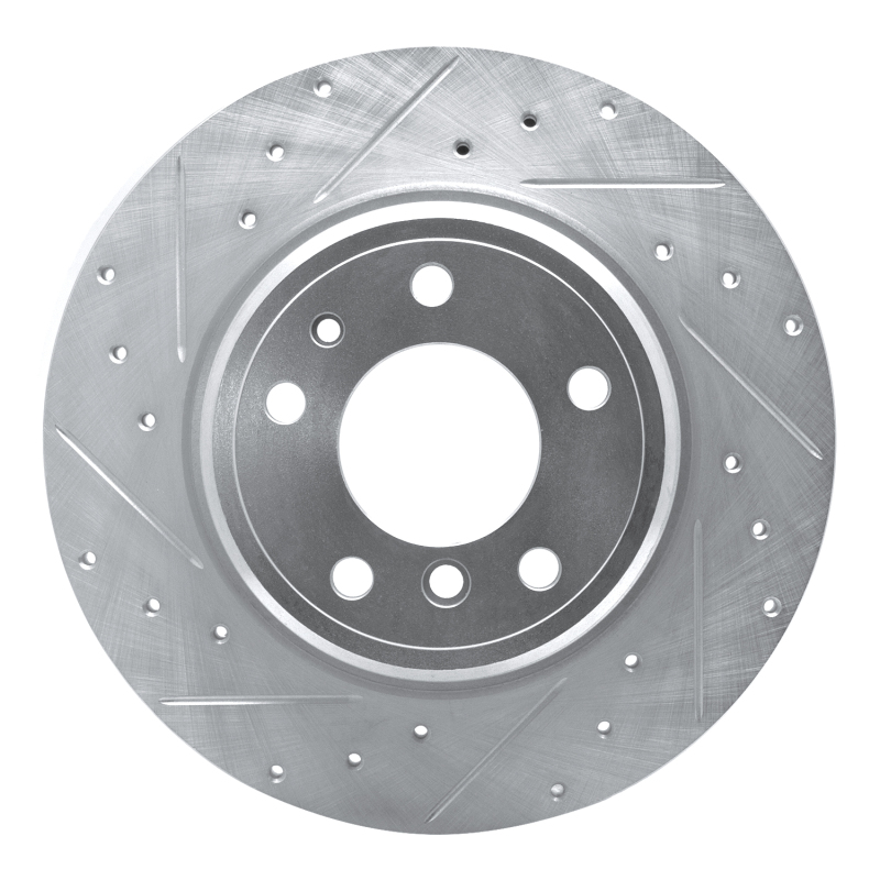 DFC 91-01 BMW 840Ci Rear Left Drilled & Slotted Silver Brake Rotor