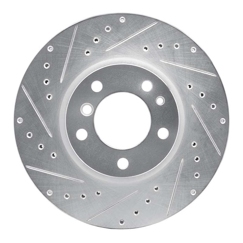 DFC 93-97 BMW 850CSI Front Left Drilled & Slotted Silver Brake Rotor