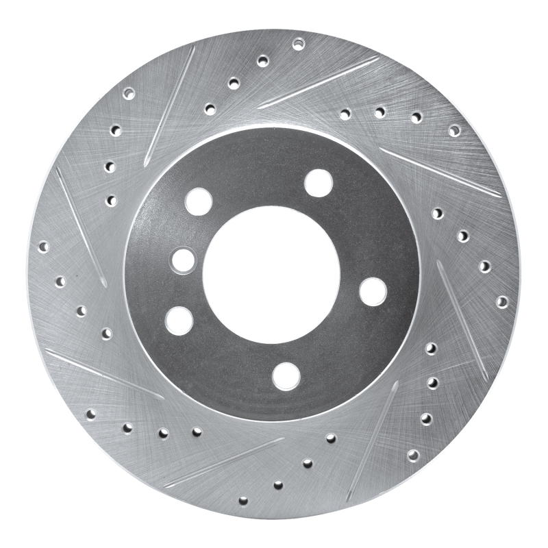 DFC 99-08 BMW 325iX Front Left Drilled & Slotted Silver Brake Rotor