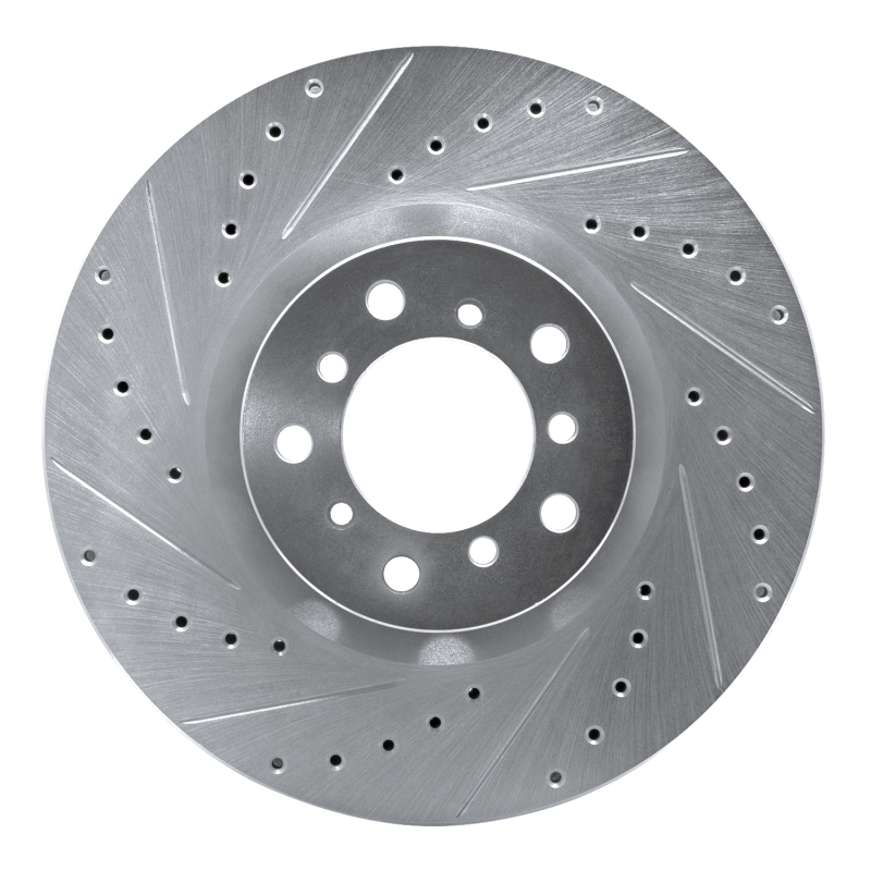 DFC 00-03 BMW M5 Right Front Drilled & Slotted Silver Brake Rotor