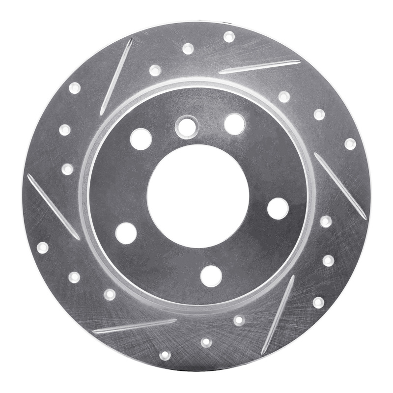 DFC 03-06 BMW Z4 Rear Left Drilled & Slotted Silver Brake Rotor