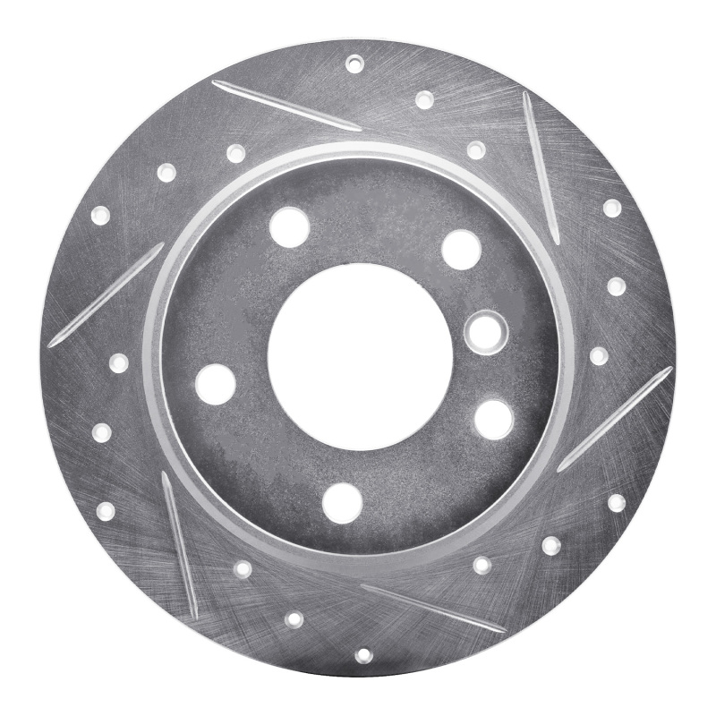 DFC 03-06 BMW Z4 Rear Right Drilled & Slotted Silver Brake Rotor