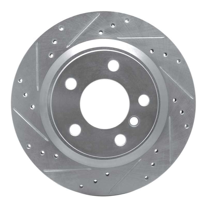 DFC 06-21 BMW 328i Rear Left Drilled & Slotted Silver Brake Rotor
