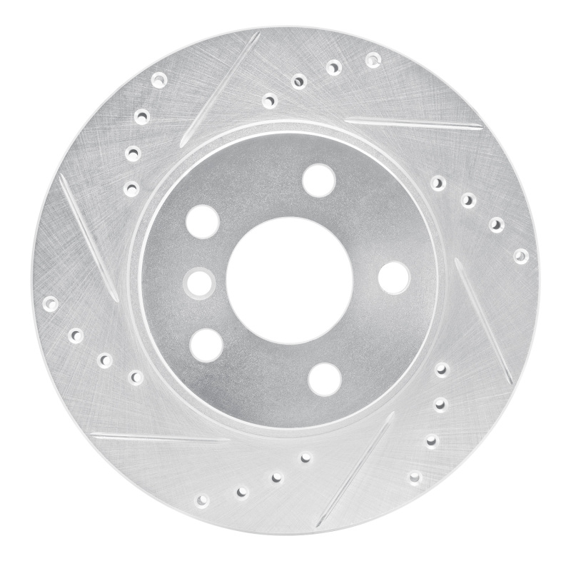 DFC 14-21 BMW i3 Front Left Drilled & Slotted Silver Brake Rotor