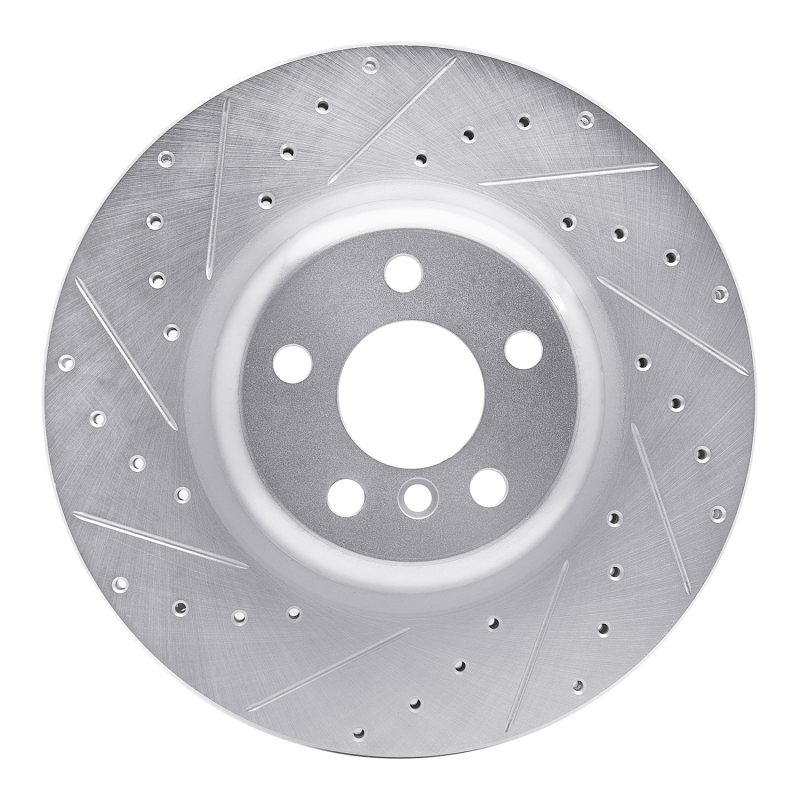 DFC 16-25 BMW 740I Rear Left Drilled & Slotted Silver Brake Rotor