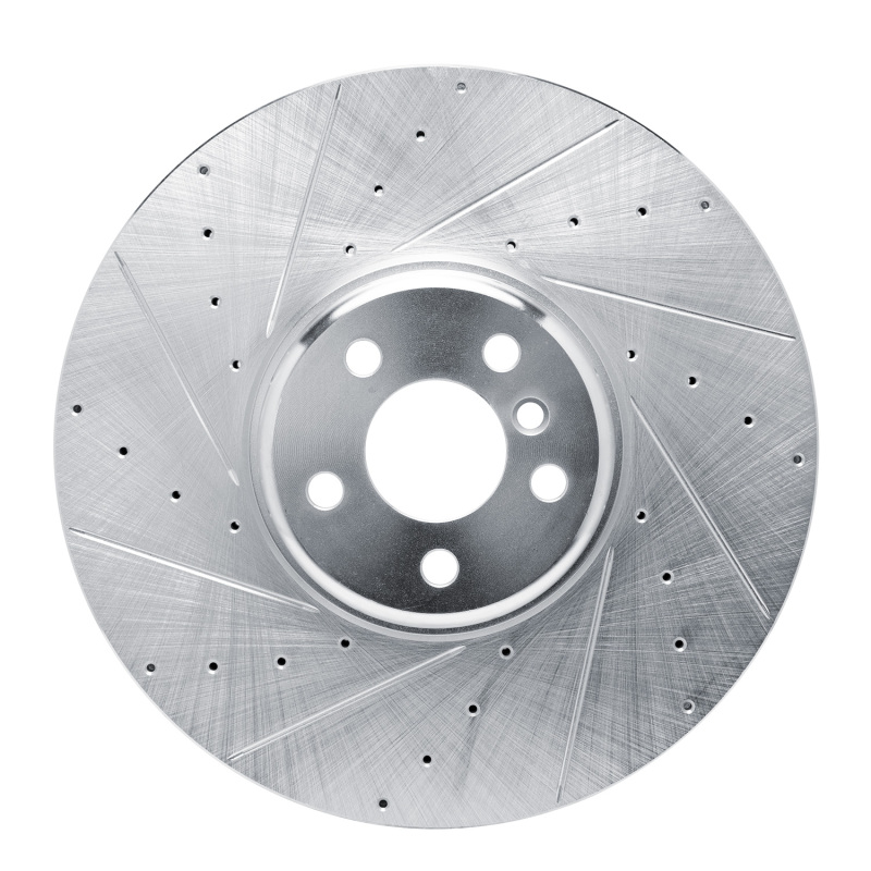 DFC 16-25 BMW i7 Right Front Drilled & Slotted Silver Brake Rotor
