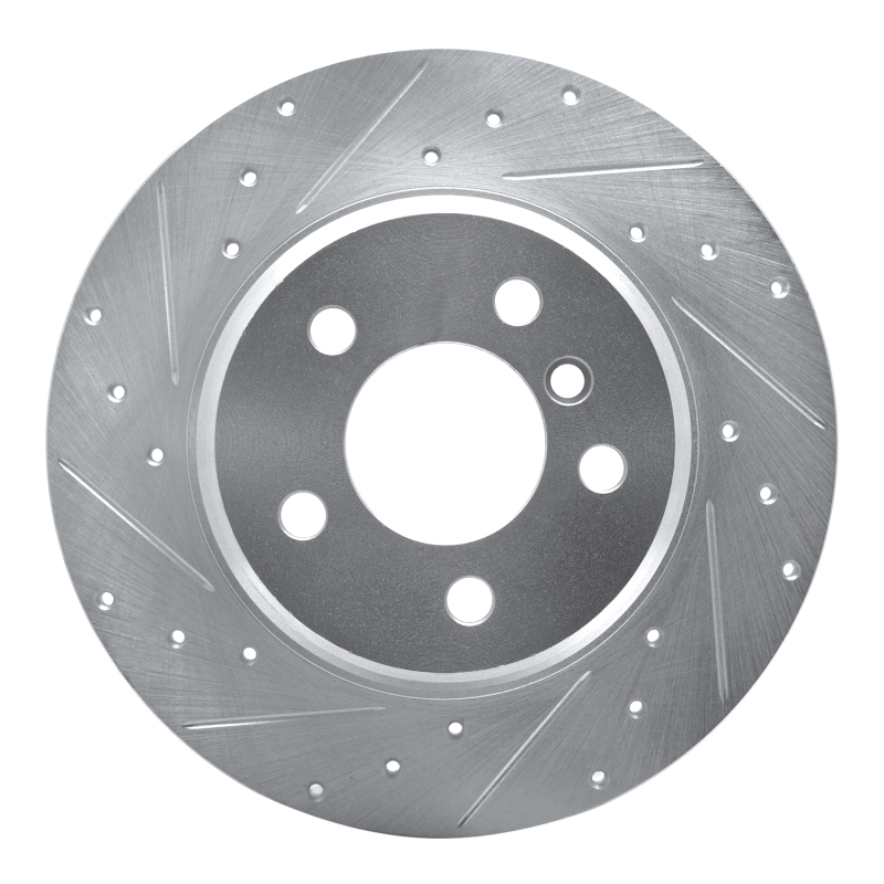 DFC 00-06 BMW X5 Front Left Drilled & Slotted Silver Brake Rotor