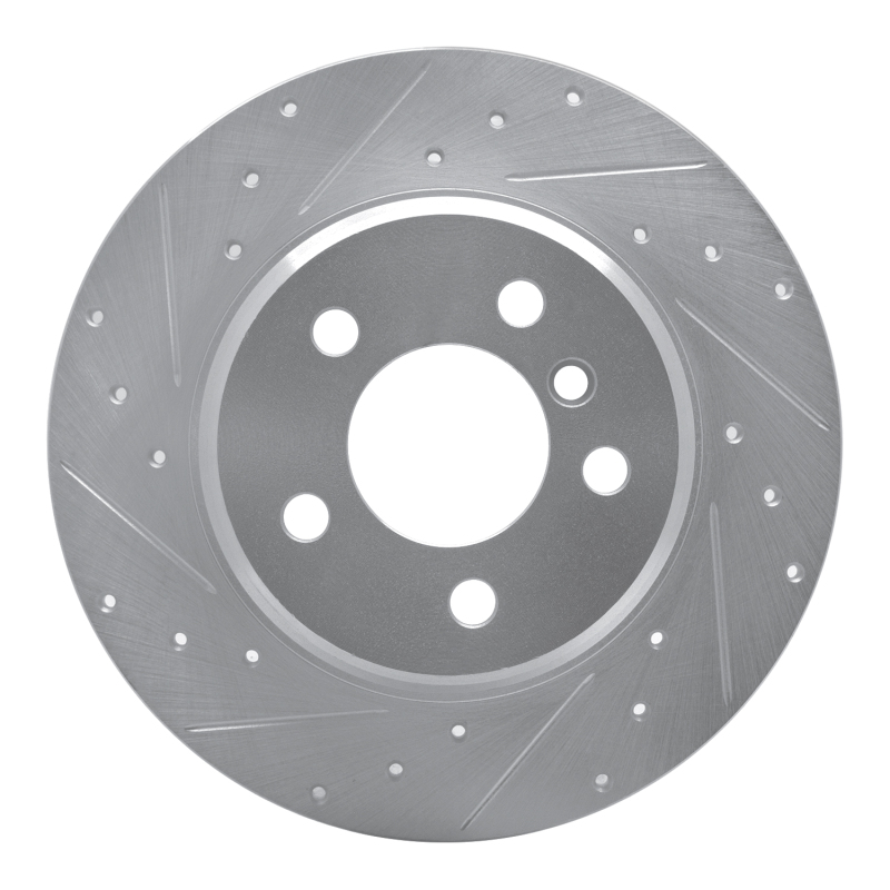 DFC 00-06 BMW X5 Rear Left Drilled & Slotted Silver Brake Rotor