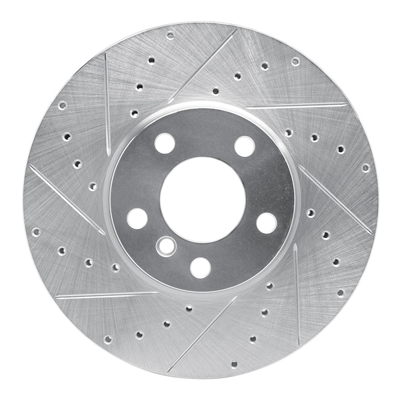DFC 07-19 BMW X5 Front Left Drilled & Slotted Silver Brake Rotor