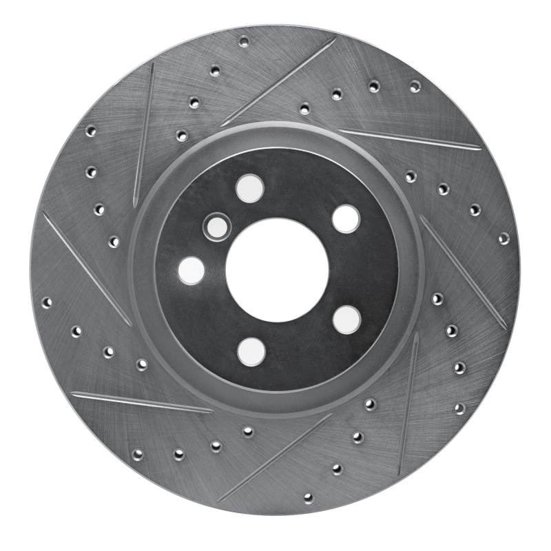 DFC 15-25 BMW X2 Front Left Drilled & Slotted Silver Brake Rotor