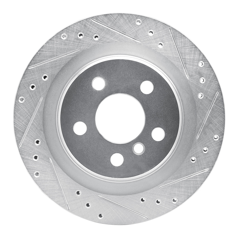 DFC 16-26 BMW X1 (USA/Canada) Rear Right Drilled & Slotted Silver Brake Rotor
