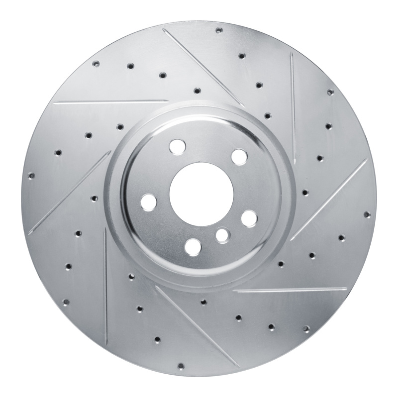 DFC 17-25 BMW 840i xDrive Right Front Drilled & Slotted Silver Brake Rotor