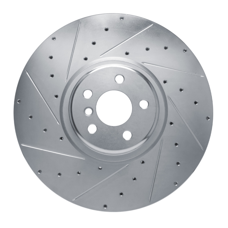 DFC 17-25 BMW M850i xDrive Left Front Drilled & Slotted Silver Brake Rotor