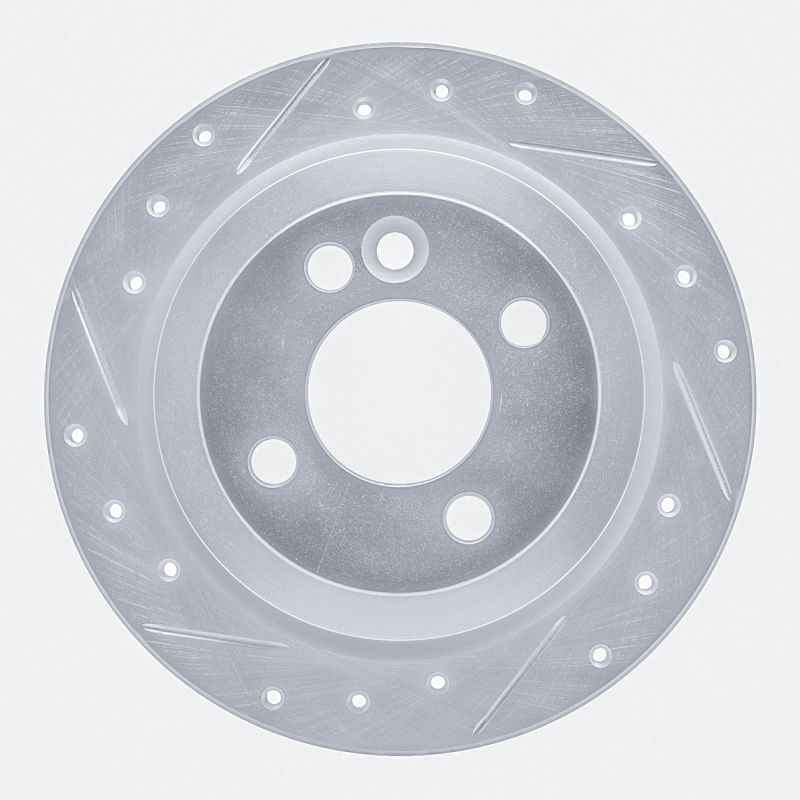 DFC 02-15 Mini Cooper (Excl Clubman) Rear Left Drilled & Slotted Silver Brake Rotor