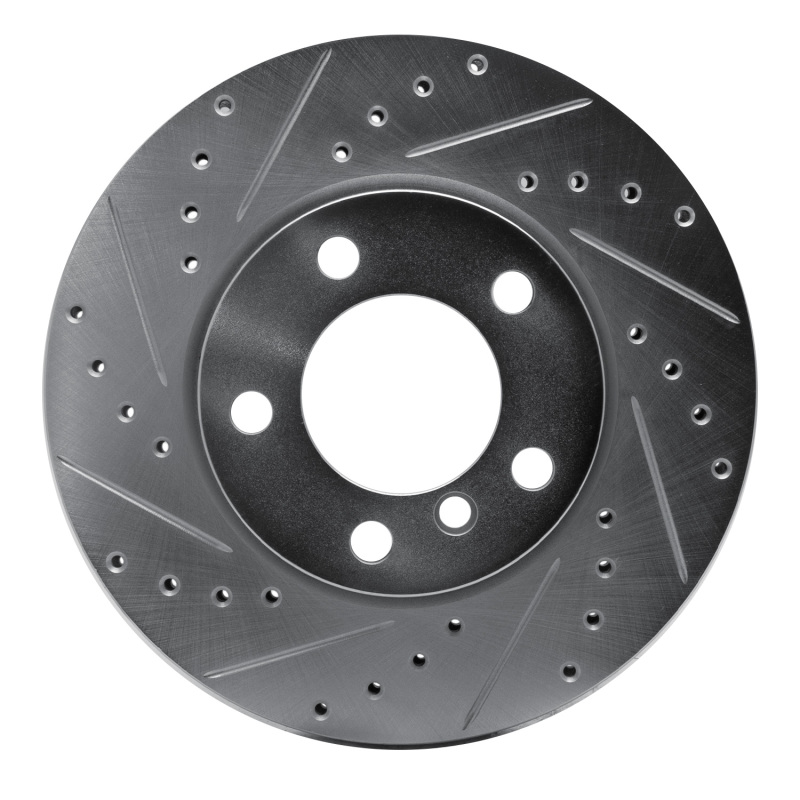 DFC 11-16 Mini Cooper Countryman Front Left Drilled & Slotted Silver Brake Rotor
