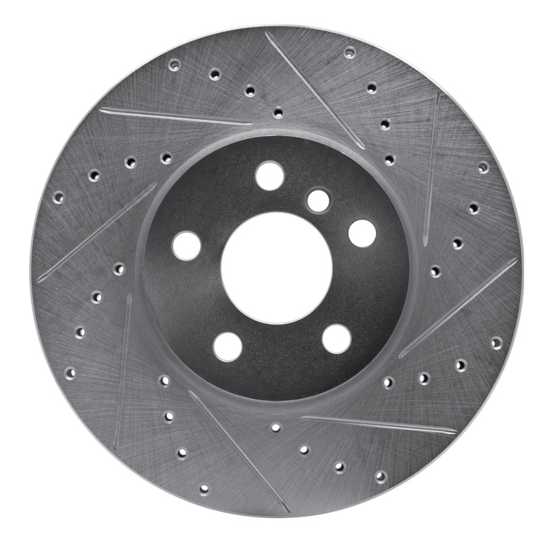 DFC 16-24 Mini Cooper Countryman Front Right Drilled & Slotted Silver Brake Rotor