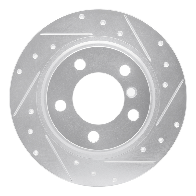 DFC 15-26 BMW X1 (USA/Canada) Front Right Drilled & Slotted Silver Brake Rotor