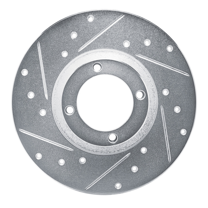DFC 76-84 Buick Opel Front Left Drilled & Slotted Silver Brake Rotor