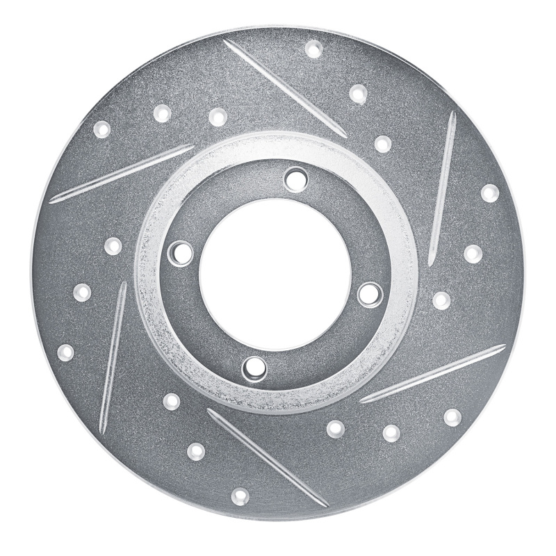DFC 76-84 Buick Opel Front Right Drilled & Slotted Silver Brake Rotor