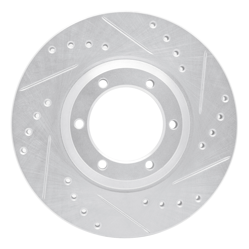 DFC 84-87 Isuzu Trooper Front Right Drilled & Slotted Silver Brake Rotor