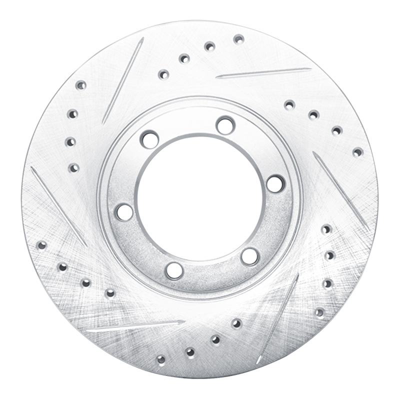 DFC 86-06 Chevrolet LUV Pickup (Mexico) Front Left Drilled & Slotted Silver Brake Rotor